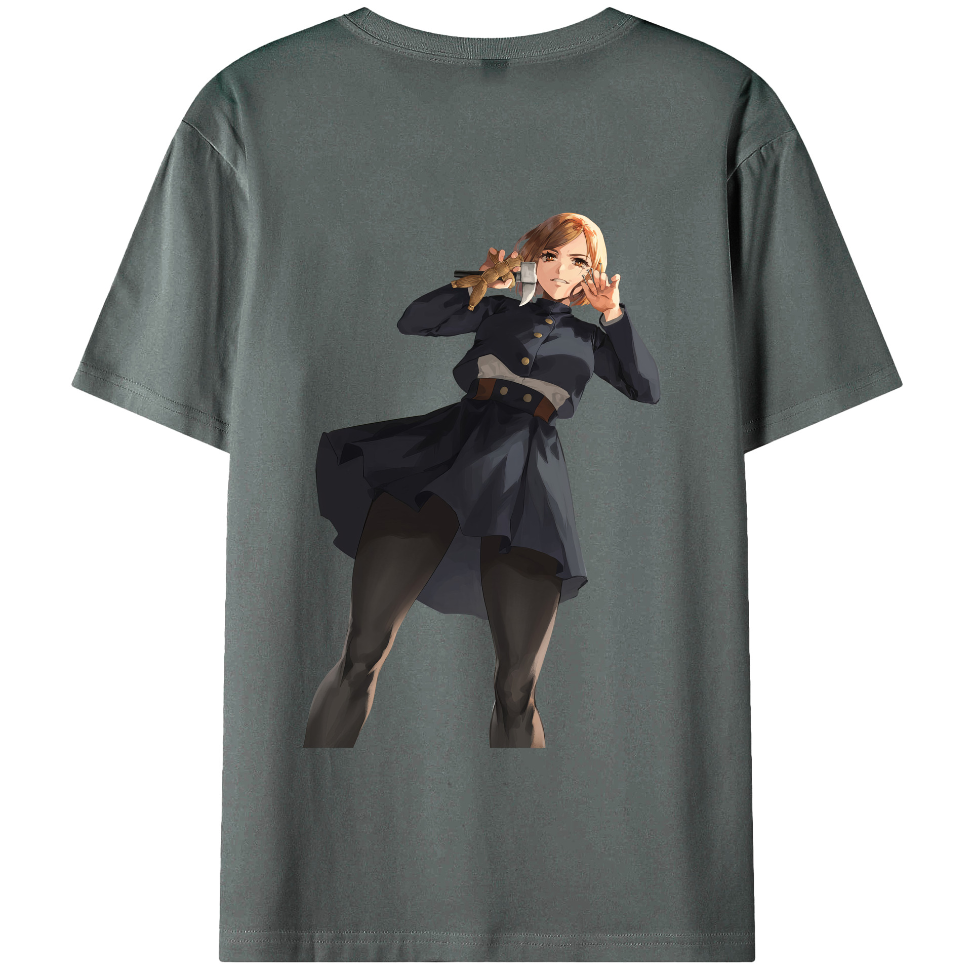 （画像用） 呪術廻戦 Jujutsu Kaisen 綿100％ メンズ半袖Tシャツ（バックプリント） 通気性